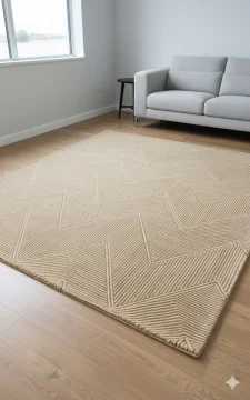سجاد التصاميم الهندسية والملمس العصري / خشبي